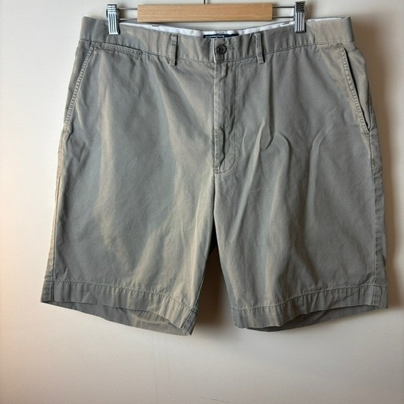Polo Ralph Lauren Other - Mens 38 Polo Ralph Lauren Chino Shorts Gray Cotton Flat Front Slash Pockets